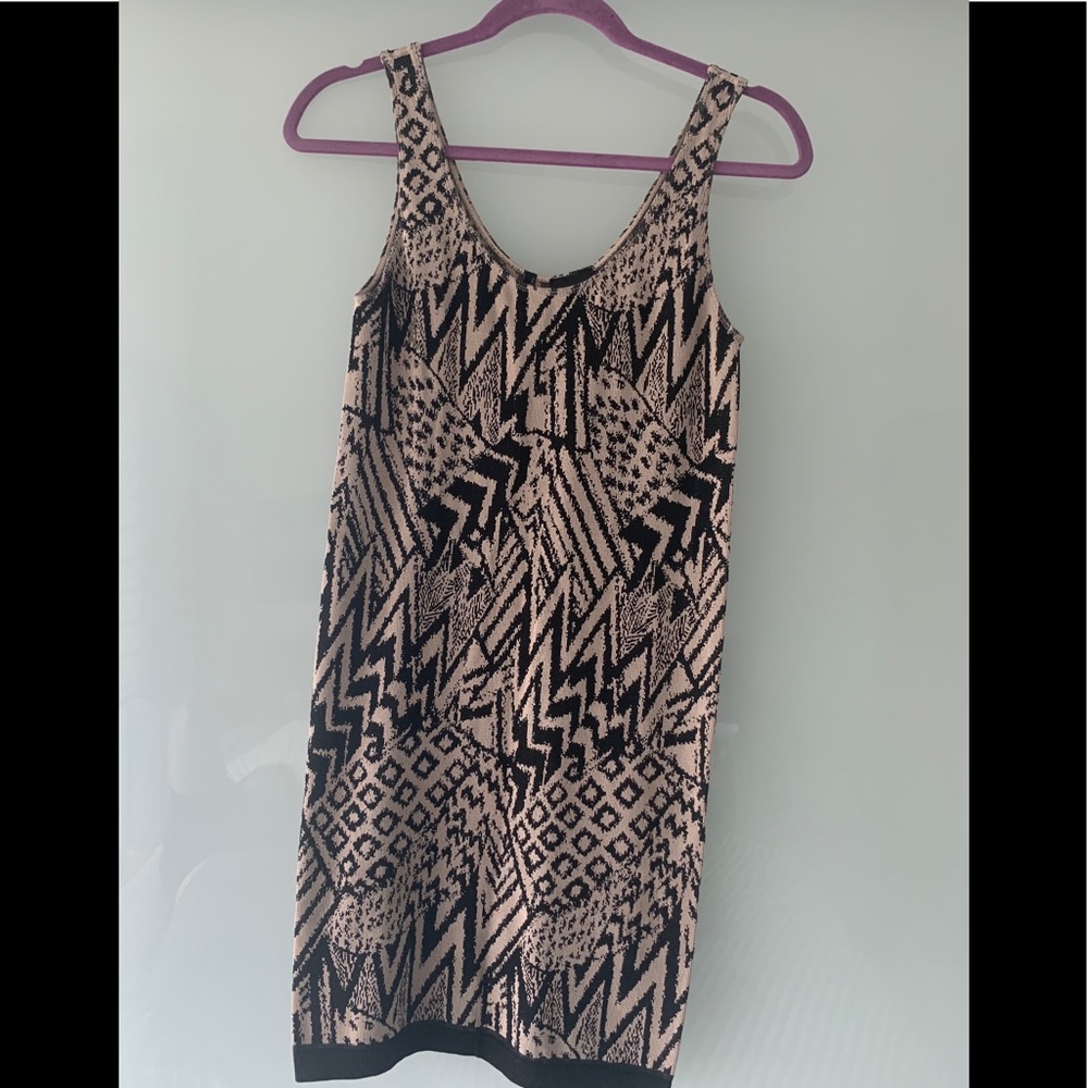 Guess bodycon multi print stretch dress S (4-6)